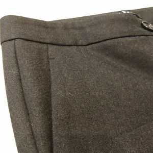 Gray wool theory slacks.